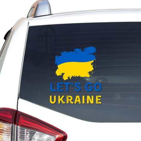 Lets Go Ukrainian Flag We Supporter Ukraina I Stand With Ukraine Ukraine Strong Ukraine Peace St Car Vinyl Decal Sticker
