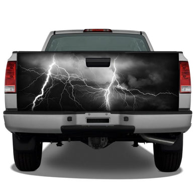 Lightning Storm Black Sky Tailgate Wrap Tailgate Wrap Sticker Decals For Trucks