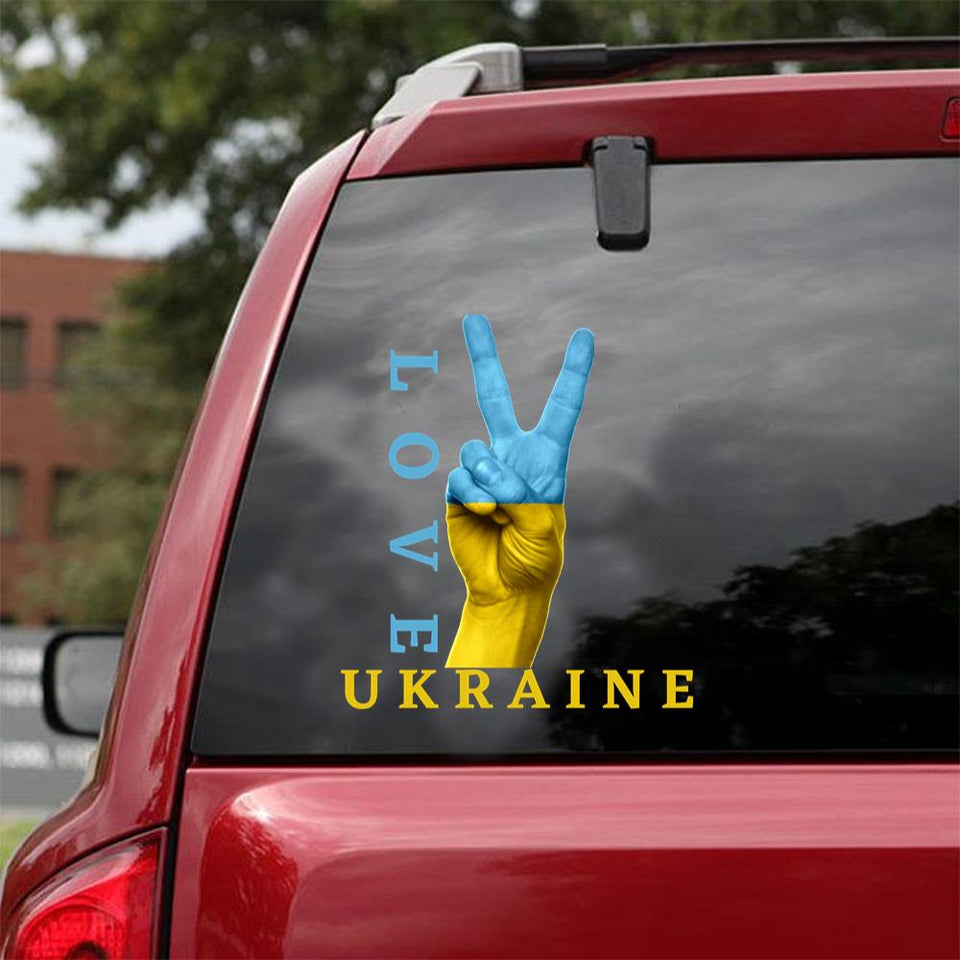 Love Ukraine Sticker Car Vinyl Decal Sticker