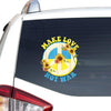 Make Love Not War - Ukraine Flag Ukraine Safe Ukraine Peace Sticker Car Vinyl Decal Sticker