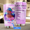 Black queen tumbler - Camellia Print
