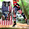 Deer Hunting and American Flag Combo Legging + Tank NTN08102003