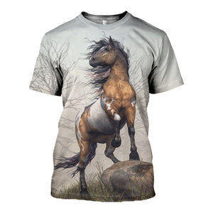 3D Printed Mustang Horse Hoodie T shirt DT111219