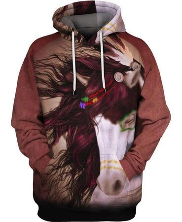 3D All Over Print Horse Hoodie NM120806