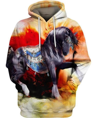 a3D All Over Print Horse Hoodie NM120807