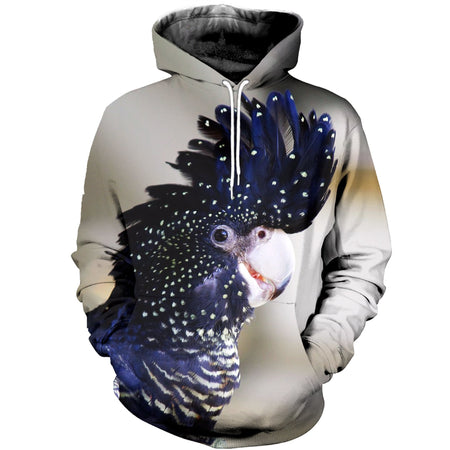3D Printed Navy Blue Parrot Hoodie DT250401
