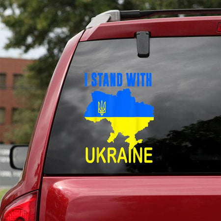 Of Puck Futin Funny Stand With Ukraine Ukrainian Lover Support Sticker Car Vinyl Decal Sticker