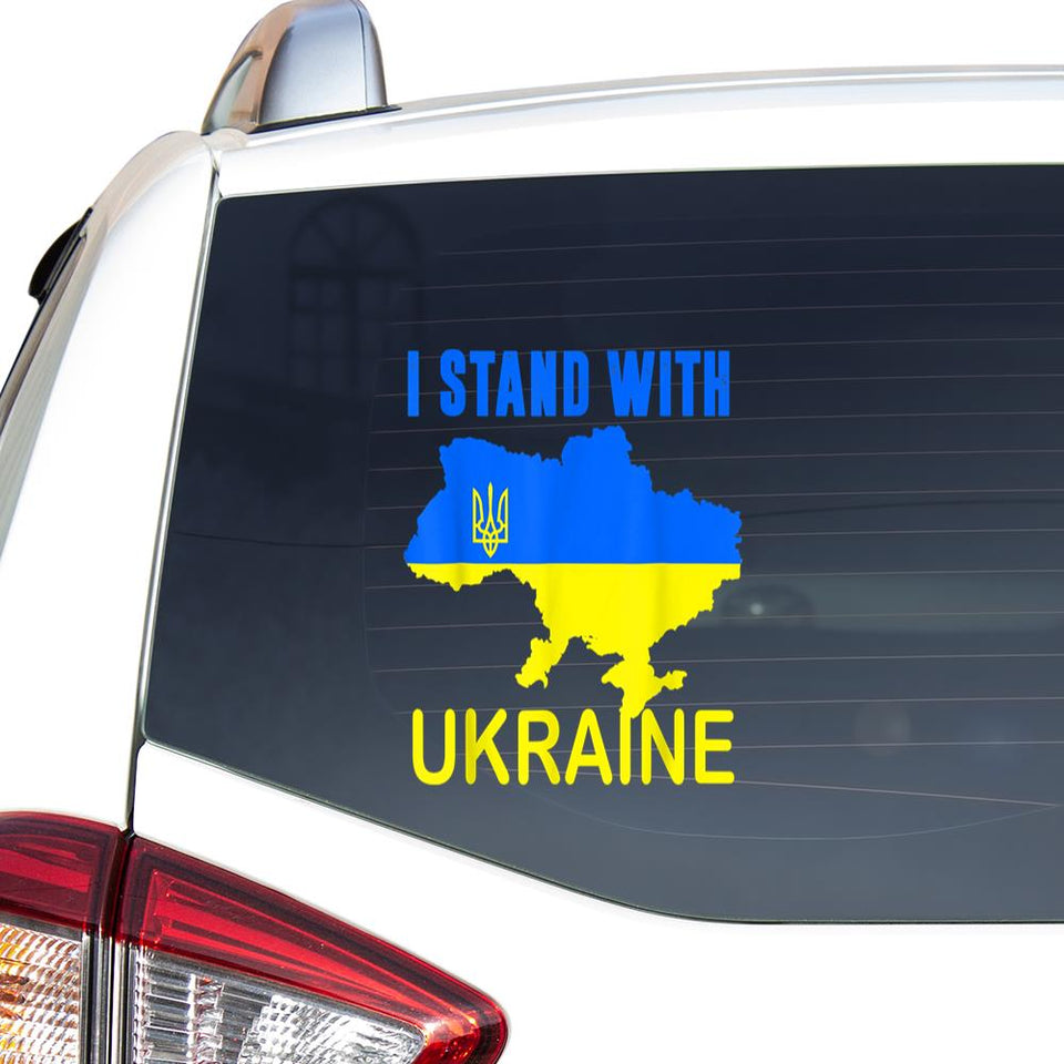 Of Puck Futin Funny Stand With Ukraine Ukrainian Lover Support Sticker Car Vinyl Decal Sticker