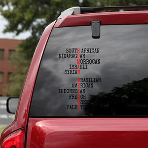 One Human Family Sticker Car Vinyl Decal Sticker