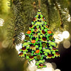 [sk0212-pw-ornm-ptd] Ornament Turtle Gift For Christmas Decorate The Pine Tree - Camellia Print