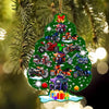 [sk0391-pw-ornm-ptd] Ornament motorbike Gift For Christmas Decorate The Pine Tree - Camellia Print