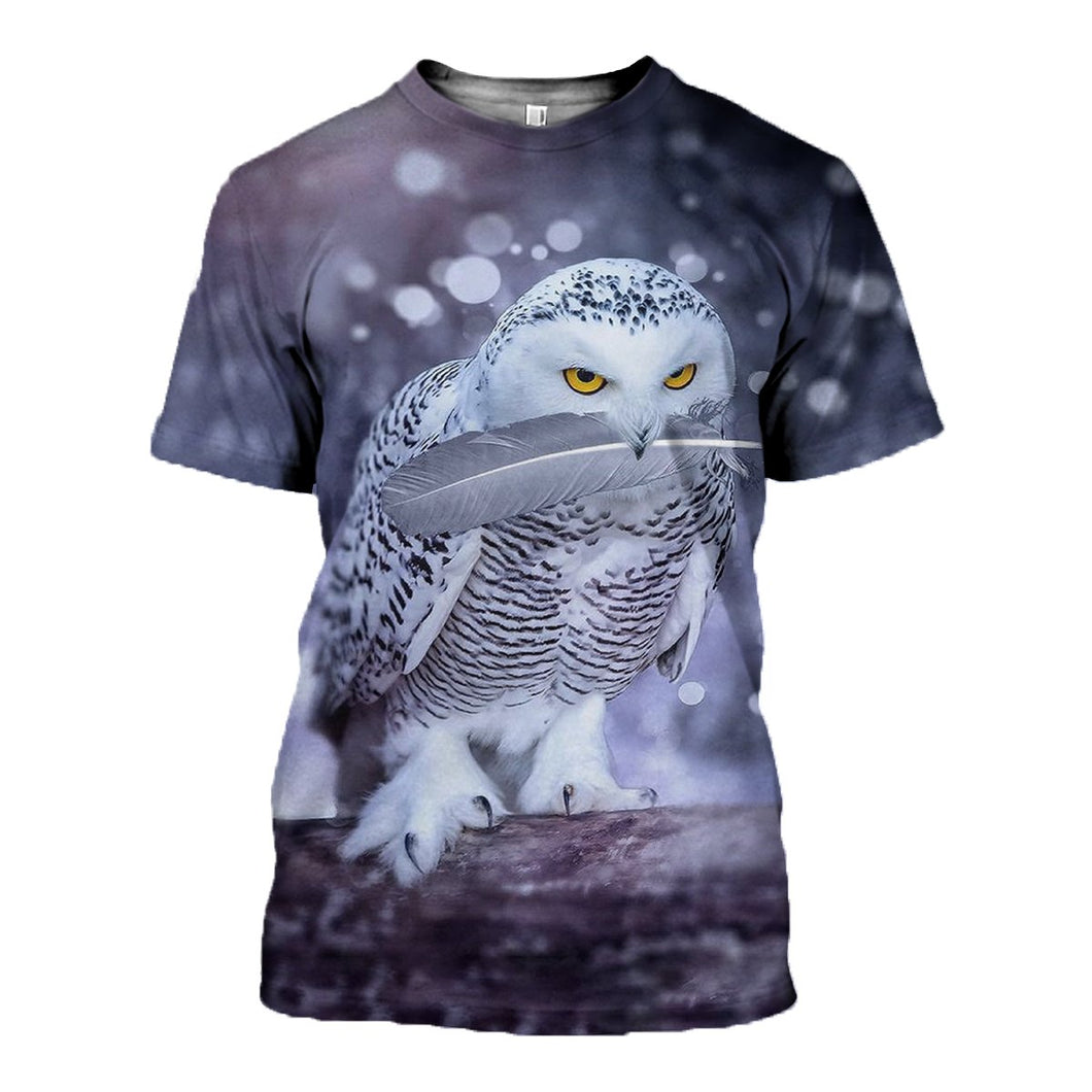 3D Printed Owl Hoodie T-shirt DT140901