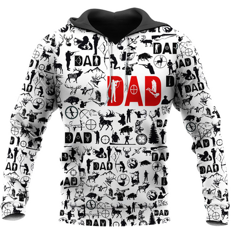 PL445 HUNTER BLACK AND WHITE 3D ALL OVER PRINTED SHIRTS