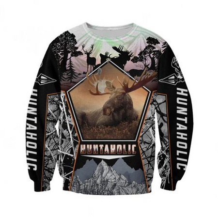 PL454 HUNTAHOLIC 3D ALL OVER PRINTED SHIRTS FOR MEN AND WOMEN