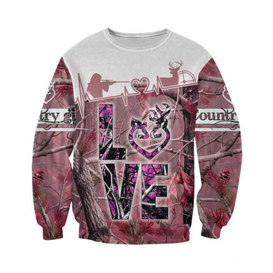PL455 LOVE COUNTRY GIRL 3D ALL OVER PRINTED SHIRTS