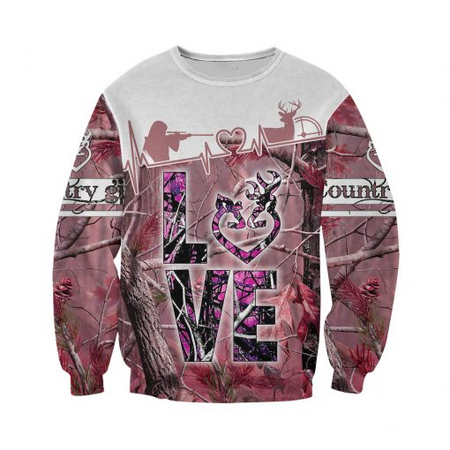 PL455 LOVE COUNTRY GIRL 3D ALL OVER PRINTED SHIRTS