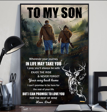 [sk1707-snf-ptd]-deer-to-my-son-poster-hunting-lover