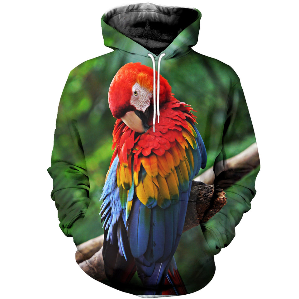 3D Printed Parrot Hoodie T-shirt DT040503