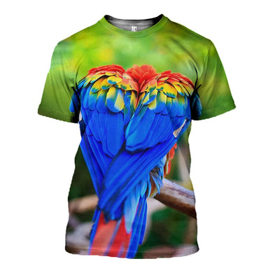 3D Printed Parrot Couple Hoodie T-shirt DT16041998