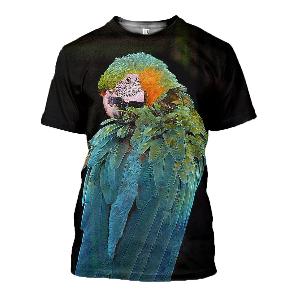 3D Printed Parrot Hoodie T-shirt DT040507