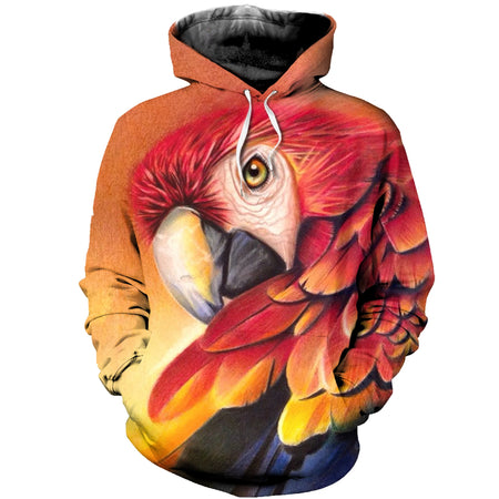 3D Printed Parrot Hoodie T-shirt DT040508