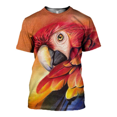 3D Printed Parrot Hoodie T-shirt DT040508