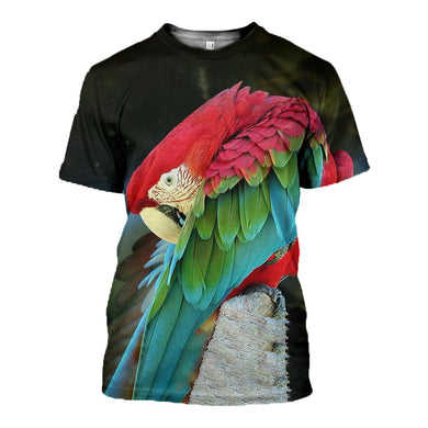 3D Printed Parrot Hoodie T-shirt DT040509