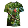 3D Printed Green Parrot Hoodie T-shirt DT280911