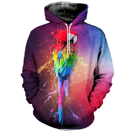 3D Printed Parrot Hoodie T-shirt DT040511