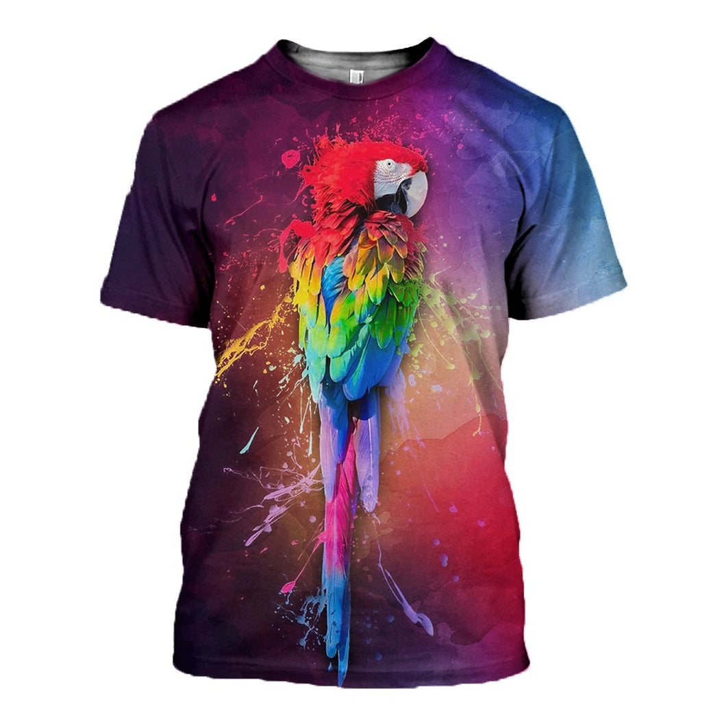 3D Printed Parrot Hoodie T-shirt DT040511