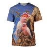 3D Printed Pink Parrot Hoodie T-shirt DT01012019
