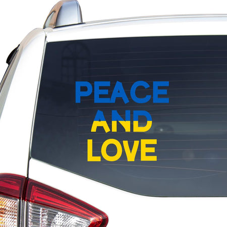 Peace And Love - Ukraine Sticker Car Vinyl Decal Sticker