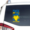 Peace For Ukraine - Ukraine Flag Peace Symbol Sticker Car Vinyl Decal Sticker