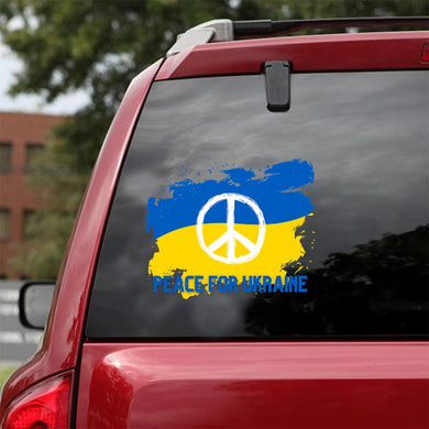 Peace For Ukraine Love Ukraine Peace Ukraine Peace Not War Peace Sticker Car Vinyl Decal Sticker