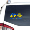 Peace Love Ukraine I Stand With Ukraine Support Ukraine T-Shirt Sticker Car Vinyl Decal Sticker