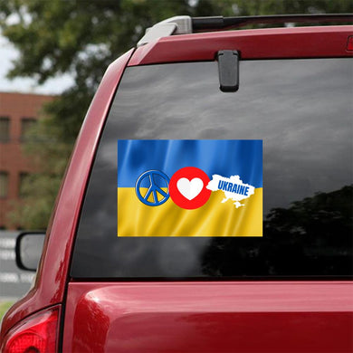 Peace Love Ukraine Peace In Ukraine Peace Not War Sticker Car Vinyl Decal Sticker