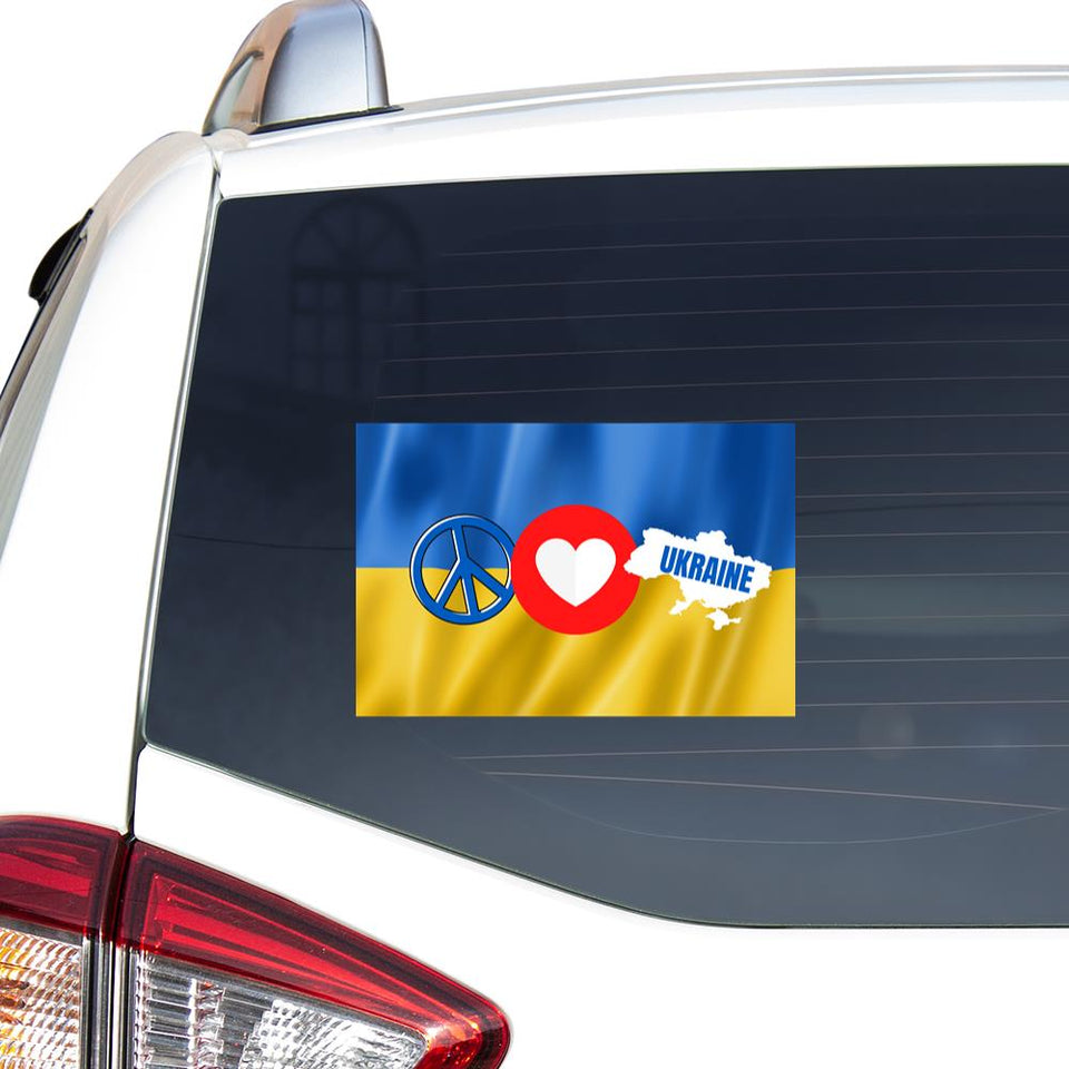 Peace Love Ukraine Peace In Ukraine Peace Not War Sticker Car Vinyl Decal Sticker