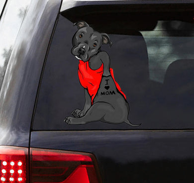 [th0727-snf-ptd]-pitbull-crack-car-sticker-dogs-lover