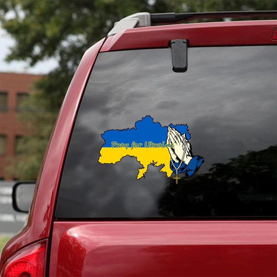 Pray For Ukraine Design Peace Love Ukraine Car Vinyl Decal Sticker