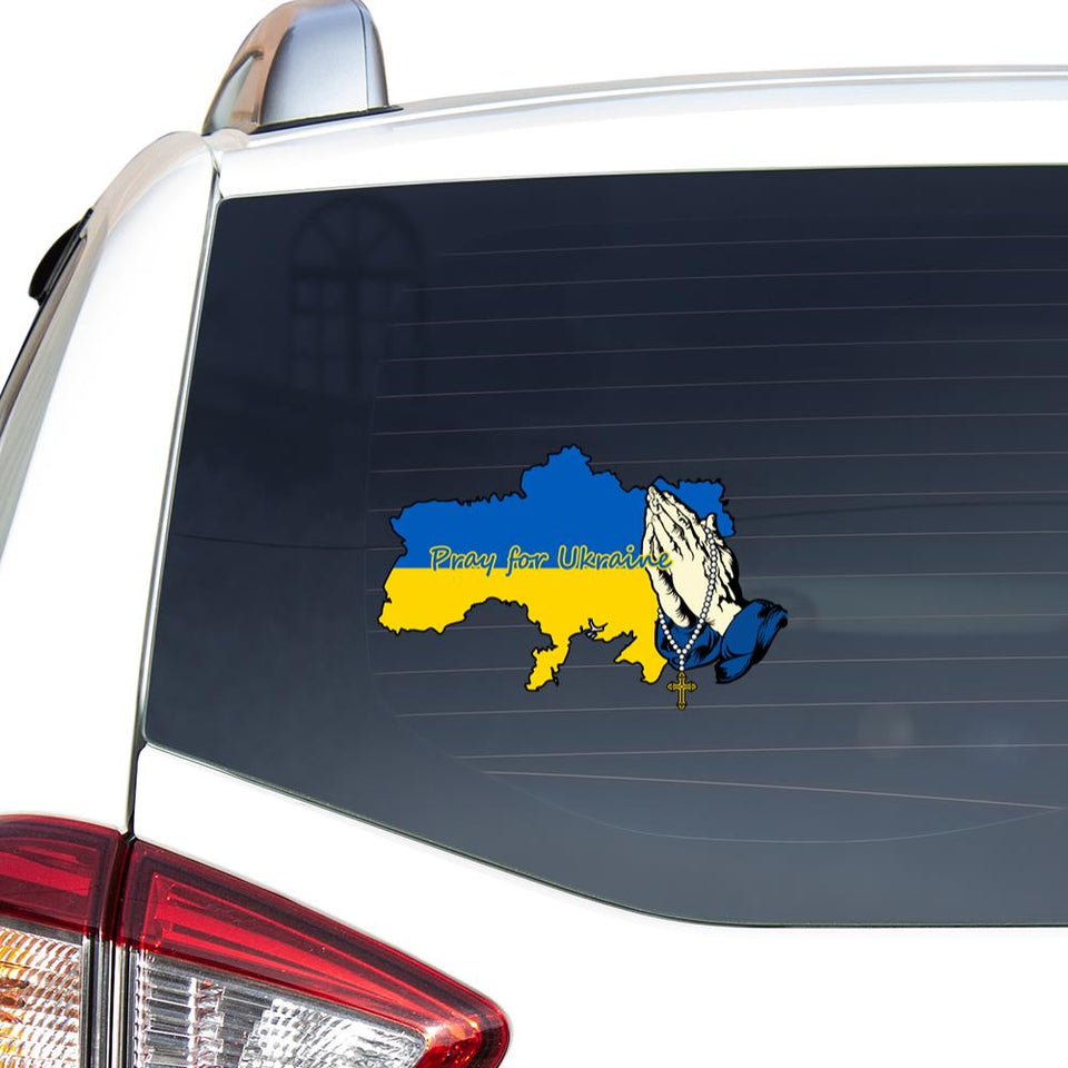 Pray For Ukraine Design Peace Love Ukraine Car Vinyl Decal Sticker