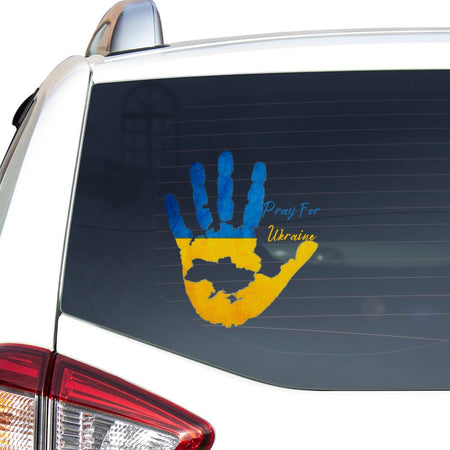 Pray For Ukraine Peace Love Ukraine Car Vinyl Decal Sticker