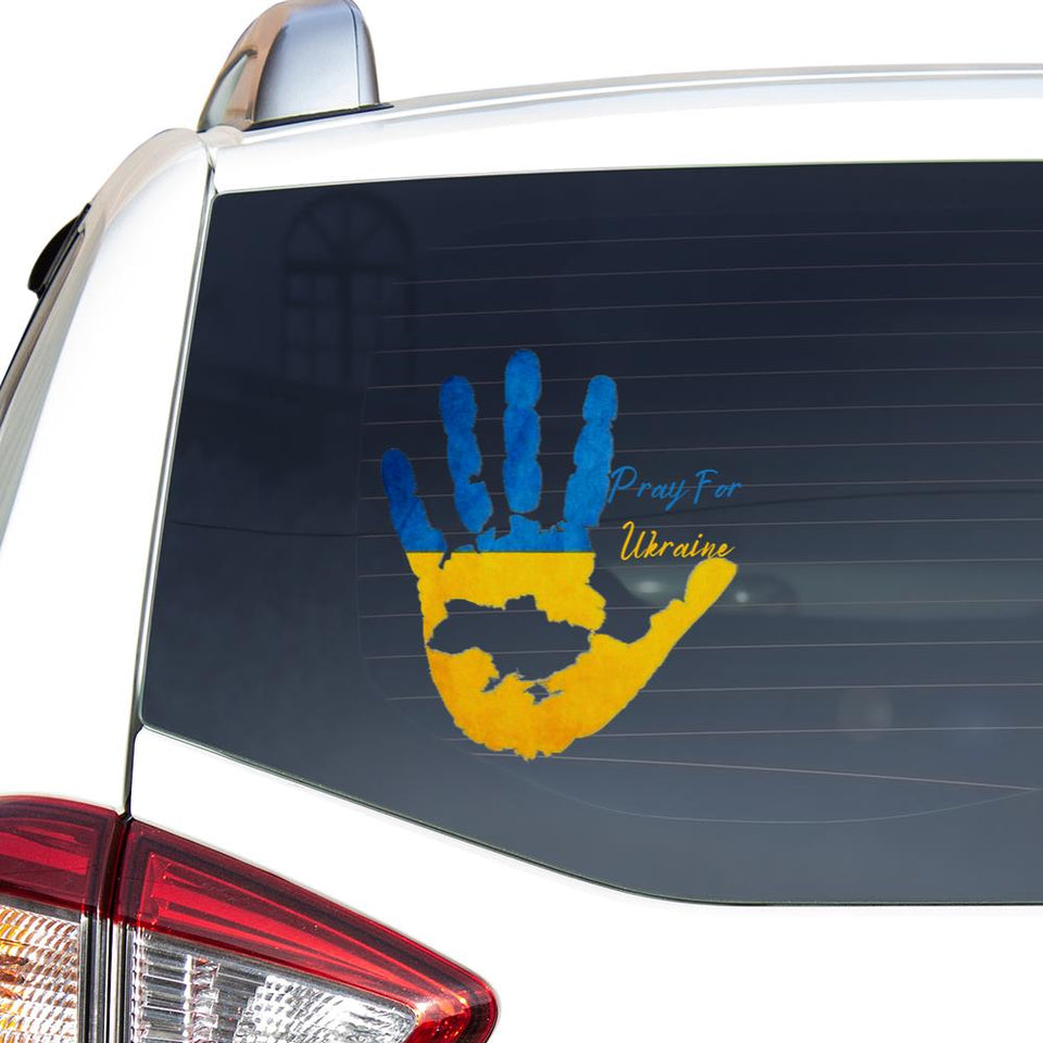 Pray For Ukraine Peace Love Ukraine Car Vinyl Decal Sticker