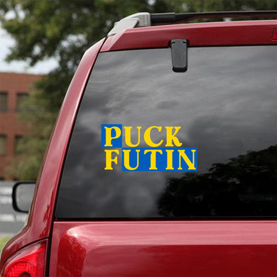 Puck Futin I Stand With Ukraine Peace Love Ukraine Car Vinyl Decal Sticker