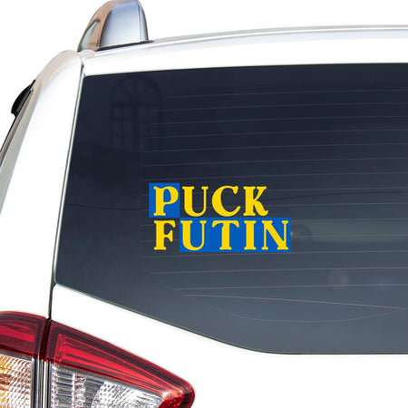 Puck Futin I Stand With Ukraine Peace Love Ukraine Car Vinyl Decal Sticker