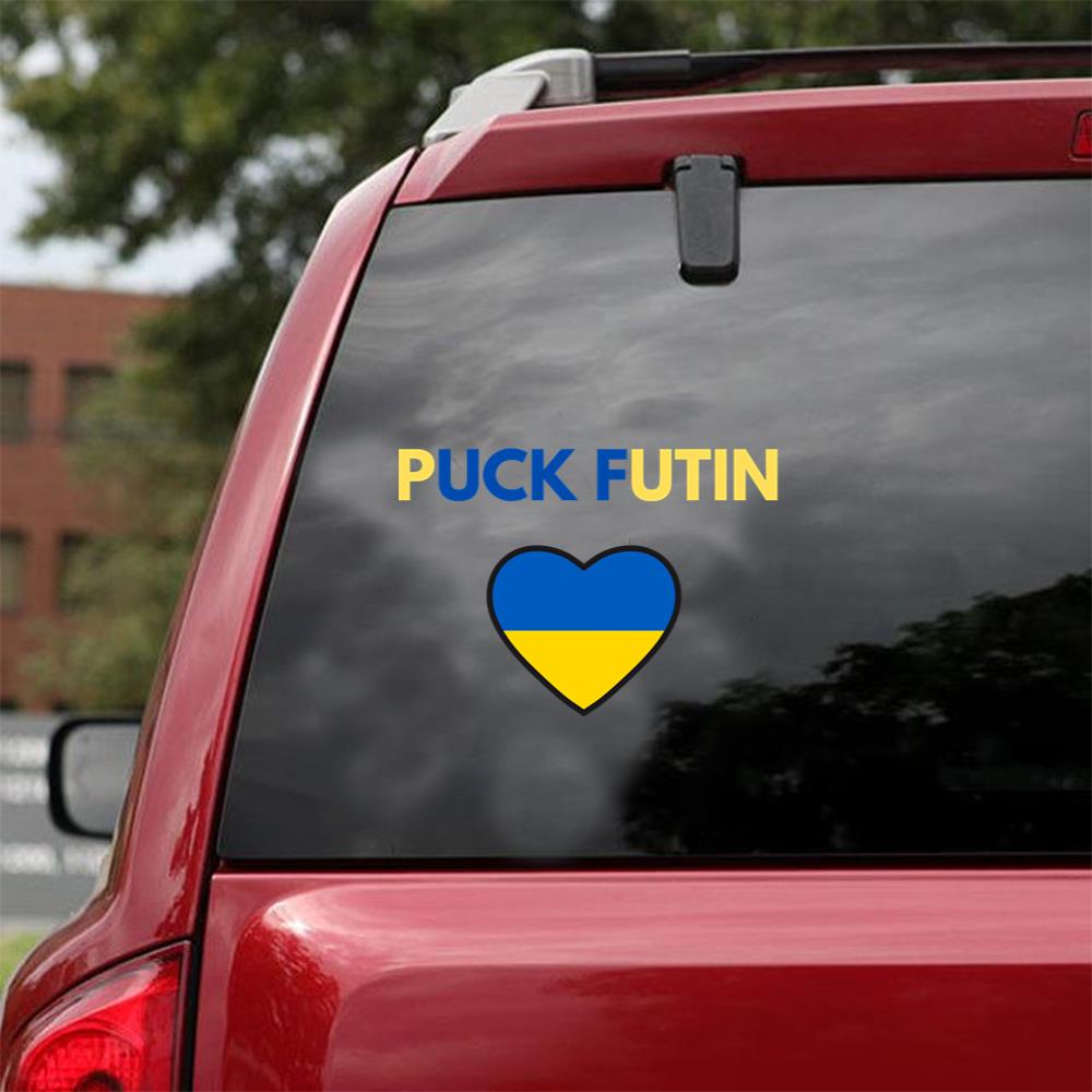 Puck Futin Peace Love Ukraine _092 Car Vinyl Decal Sticker