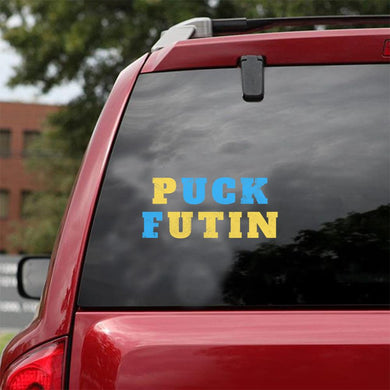 Puck Futin Peace Love Ukraine Car Vinyl Decal Sticker