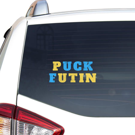 Puck Futin Peace Love Ukraine Car Vinyl Decal Sticker