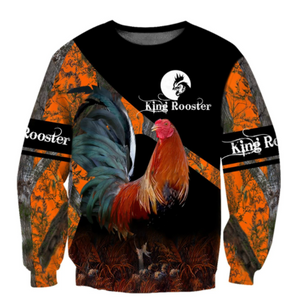 Rooster King Camo III All Over Printed Unisex Hoodie 5