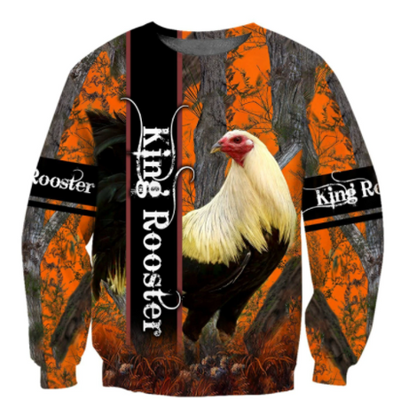Premium Rooster King Camo All Over Printed Unisex 43