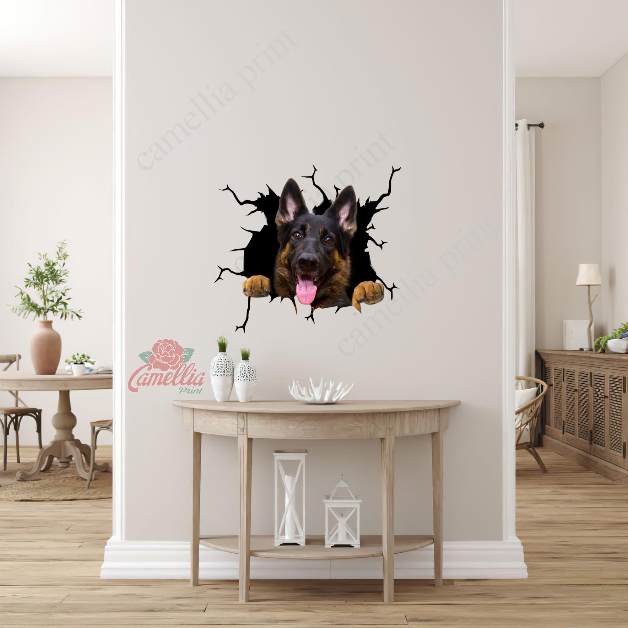 thumbnail image 2 of Black And White German Shepherd Dog Vector Sketch. Silhouette Of Fluffy German Shepherd Stock Vector Image & Art 2 of 13